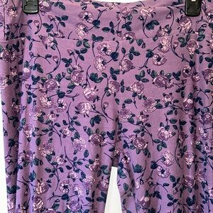 LuLaRoe Purple Floral Leggings